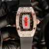 Orologio da donna con orologio da donna con cassa in oro rosa con cassa in oro rosa e diamanti automatici Rm07-01 per il tempo libero