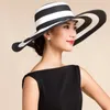 Breda randen hattar kvinnor mössa mode vikbar stråhatt rand floppy sommar strand sol