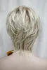 new fashion charming blonde mixed short lady's wigs synthetic hair full wig