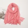 Femmes Musulman Coton Hijab Écharpe Plissée Brillant Châles Femme Musulman Shimmer Hijabs pour Femmes Foulard Islamique Turban Bandeau