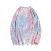 Men's T Shirts Creative Eyes 3D Printing Tie-Dye Streetwear Long Sleeve T-Shirts Autumn Quality Men Clothing Casual Loose Tees Luxury