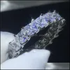 Eheringe 9 Stile Liebhaber Fingerring 925 Sterling Silber Diamanten CZ Verlobung Ehering für Frauen Schmuck Drop Lieferung 2022 Dhmdv