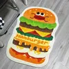 Tapis drôle paillasson Hamburger tapis 3D géant Burger tapis en peluche couverture restauration rapide créatif flou doux pour les enfants