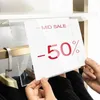 Reklama wyświetlacz akrylowy etykieta papierowa sprzedaż karty Wyświetlacz Uchwyt wymienny powierzchnia mocna pasta klejenia na ścianie Glass 10pcs