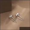 Ear Cuff Sterling Sier Franse niet-gedeeld ketting Ear clip vrouwelijke eenvoudige unieke koude windoorringen cool handgemaakt paar cadeau 714 Z2 DRO DHUCQ