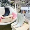 2023 mulheres designer amor marca diamante martin botas clássico luxo couro pontiagudo stilettos zíper lateral baixo botas médias ultra salto alto pele de carneiro moda sapatos nus