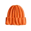 Chapeaux hiver enfants chapeau tricoté chaud décontracté enfants fille garçon Bonnet casquette bébé couleur unie Bonnet accessoires pour enfants