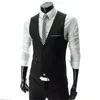 Herrv￤star varum￤rke kostym m￤n ￤rml￶s vintage mode v￥rens h￶st plus storlek midja chaleco traje hombre br￶llop