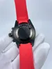 Orologi da polso da uomo in acciaio inossidabile nero pieno Movimento meccanico automatico 2813 Orologi Nuovi arrivi Cinturino in caucciù rosso Orologio da uomo Orologio sportivo da uomo di design