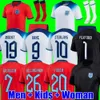 Jerseys de fútbol 2022 Jersey de fútbol Kane Sterling Rashford Sancho Grealish Mount Foden Saka 22 23 Inglaterra Camisa de fútbol Mujeres Hombres Niños Kit Conjuntos Uniformes