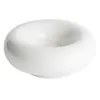 1 Adet Yuvarlak Kalın Sebze Tabağı Saf Beyaz Batı Yemeği Makarna Seramik Disk Isı Koruma Çanak
