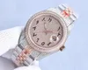 Super 41mm Diamond Watch Sapphire Crystal 2824 حركة ميكانيكية أوتوماتيكية لمراقبة ماء orologio di lusso 00