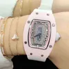 고급 RM 손목 시계 밀 와인 배럴 시계 Millr RM07-01 시리즈 완전 자동 기계식 세라믹 케이스 테이프 여성 시계 디자이너 방수 R4PO