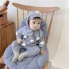 Children's Clothing Little Bear Hooded Sweater Sets Top And Trousers Solid Color Cute Cartoon Long Sleeve Two Piece Set For Boys And Girls