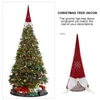 Decorações de Natal 1pc Gnome Hat Tree Tree Tope Festive Decorative Chic Acessório do Festival Ornamento