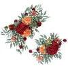 Decorative Flowers 2PCS Wedding Arch Kit Artificial Floral Swag Flower For Ceremony Sign Chair