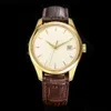 Gentlemans Watches Cowhide Strap 39mm Micro Convex Sapphire Watch Mirror Design Mechanical Wristwatch Orologi Di Lusso
