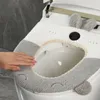 Coprisedili per WC Tappetino per cartoni animati con manico universale per uso domestico Ispessimento caldo Rivestimento in velluto lavabile