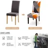 Chair Covers Marble Pattern Elastic Anti-dirty Rotating Stretch Office Computer Desk Seat Cover Removable