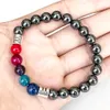 Strand MG1649 Nouveau Bracelet Gemini Zodiac 8 MM AA Grade Hématite Rouge Chakra Pierre Énergie Poignet Mala Bijoux De Pierres Précieuses Naturelles