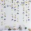 Decoração de festa 13 pés espelhos de papel dourado folhas guirlandas folhas Decorações de serpentina penduradas para o chá de bebê Casamento de chá de bebê decoração