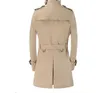 Trench da uomo Sottile Uomo Beige Primavera Autunno Uomo Doppio Petto Cappotto Uomo Abbigliamento Slim Cappotto Manica lunga Designer s - 284w