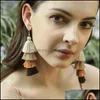 Dangle Chandelier Ethnic Style Tassels Women Earrings Jewelry Plated Gold Handmade Lady Fashion Dangle Earring Alloy Eardrop 2 3Jm J Dhbvi