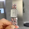 Premierowy projektant zegarek chamensów kwarc Enhanced Crystal Mirror 26x20 mm for woman cart oficjalny replika lady pisanie damskie damskie prezent 05