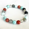 Strand MG1638 Nouveau Design Lion Zodiac Bracelet 8 MM Quartz Clair Jaspe Rouge Labradorite Poignet Mala Bijoux De Pierres Précieuses Naturelles