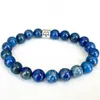 Strand MG1669 Neues Widder-Sternzeichen-Damenarmband 8 mm Afghanistan Lapislazuli Energie Handgelenk Mala Natürlicher handgefertigter Edelsteinschmuck