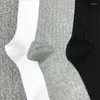 Men's Socks 2022 Fashion Brand Men Women Cotton Striped Casual Crew Hip Hop Medium Sports Ins 3 Pairs