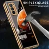 Cell Phone Cases GKK Tempered Glass For Samsung Galaxy Z Fold 3 2 5G Anti-knock Luxury Plating Frame Hard 2 3 Cover W221014