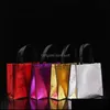 Storage Bags Diy Shop Bags Foldable Fashion Tote Laser Fabric Nonwoven No Zipper Bag Home Reusable Handbags Drop Delivery 2022 Garden Dh7Fp