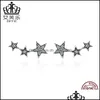 Stud Authentic 925 Sterling Sier Stud Cz Wykwintne układy gwiazdowe dla kobiet biżuteria Walentynki Prezent Q2 Drop dostawa 202 DHQVH