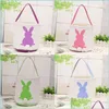 Opbergzakken Easter Rabbit Baskonny Tassen Gedrukte canvas Tote Tas Ei snoepjes Manden 4 kleuren 269 G2 Drop levering 2022 Home Gard Dh7iH