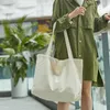 Abendtaschen Damen Casual Umhängetasche Canvas Japanische einfache einfarbige Handtasche mit großer Kapazität