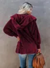 Femmes fourrure WYWMY Faux ours en peluche manteau veste femmes mode point ouvert hiver à capuche femme à manches longues floue vêtements d'extérieur manteaux