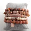 STRAND MOODPC Fashion Jewellery Beautiful Druzy Chip Bracelet Set Natural Stone Magnetic CZ Ballarmbanden