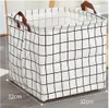 Ins pliable paniers de rangement seau haut étanche salle de bain vêtements sales blanchisserie boîte de rangement coton et lin enfants b1015