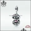 Charms Authentic 925 Sterling Sier Love Gift Boîte Ball Ball Pendre Fit Women Bracelet Colliers Jewelry Drop Livrot 2022 DHH1A