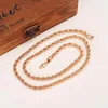 Pendant Necklaces 5mm Rich Men's Women's 18 K Rose Solid Gold FINISH Thick Neck Necklace Fine Rope Chain 50CM" Or 60CM"