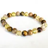 STRAND MG1712 Dames Libra Zodiac Bracelet 8 mm Tiger Eye Citrine Picture Jasper Chakra kralen Pols Mala Natuurlijke edelsteen sieraden