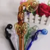 L￤nge 13,8 cm Farbglas Sch￶nheit Shisha Beutel Wasser Rohrpistole Accessoires Bong
