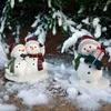 Dekoracje świąteczne żywica Święty Święty Snowman figurka bontai bajka ozdoby ogrodowe dekoracja do domu na zabawki dla dzieci