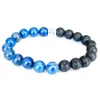 Strand MG1682 Nowy projekt Bransoletka Zodiaku Virgo 8 mm Rock Lava Stone Lapis Lazuli Energy Brank