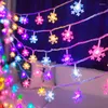 Saiten 2m 20LED Weihnachtsgeschenk String Fairy Lichter Schneeflocke Led Girlande Für Frohe Jahr Geschenke Dekorationen Home Party