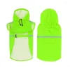 Vêtements pour chiens imperméable manteau de pluie imperméable pour petits grands chiens réfléchissant Cape veste sécurité vêtements de pluie Pet Poncho vêtements S-5XL