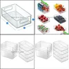 Jewelry Pouches Bags Jewelry Pouches Bags Set Of 8 Refrigerator Pantry Organizer Bins - 4 Big And Small Clear Food Storage Baskets F Dhtcj