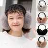 Boinas para mujer orejeras de Color sólido invierno cálido para hombres cómodos auriculares de piel bolsa de oreja de felpa cubierta colgante calentador de niña