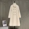 Manteau en peluche d'agneau de haute qualité pour femme, manteau épais, Style occidental d'hiver pur